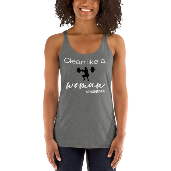Women's Racerback Tank Clean like a Woman - Image 7