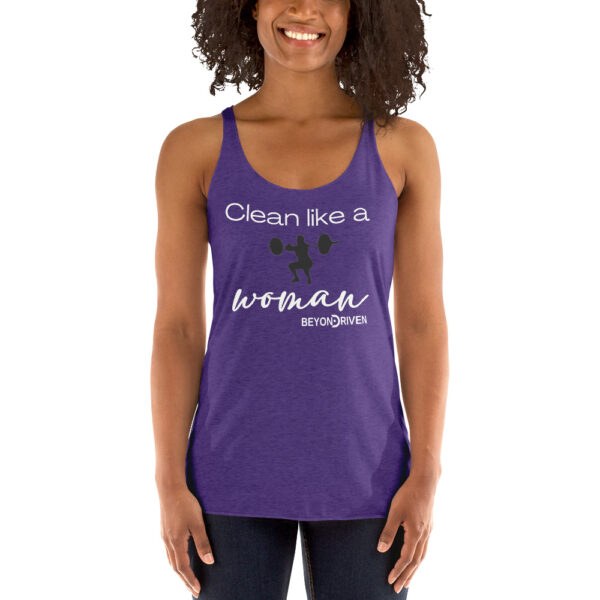 Women's Racerback Tank Clean like a Woman - Image 2