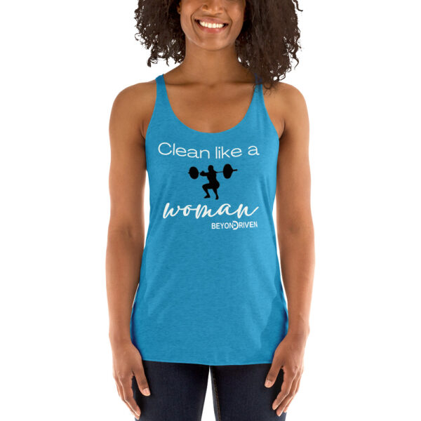 Women's Racerback Tank Clean like a Woman - Image 9