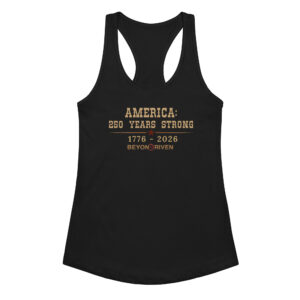 America: 250 Strong Women’s fitted racerback tank top