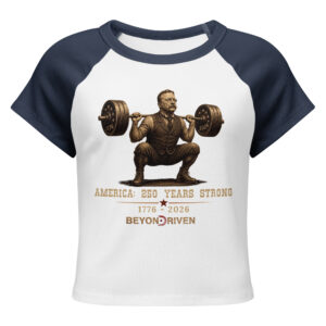 American Stron 250 Women’s micro rib raglan baby tee