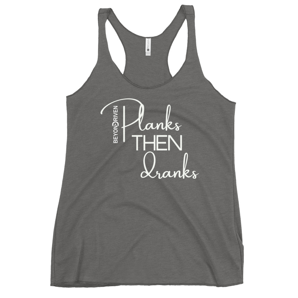 Planks Than Dranks Women's Funny Racerback Tank - Image 11