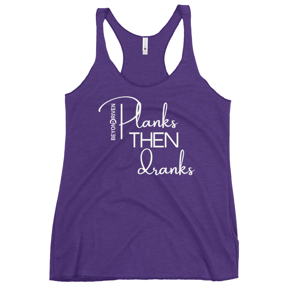 Planks Than Dranks Women's Funny Racerback Tank