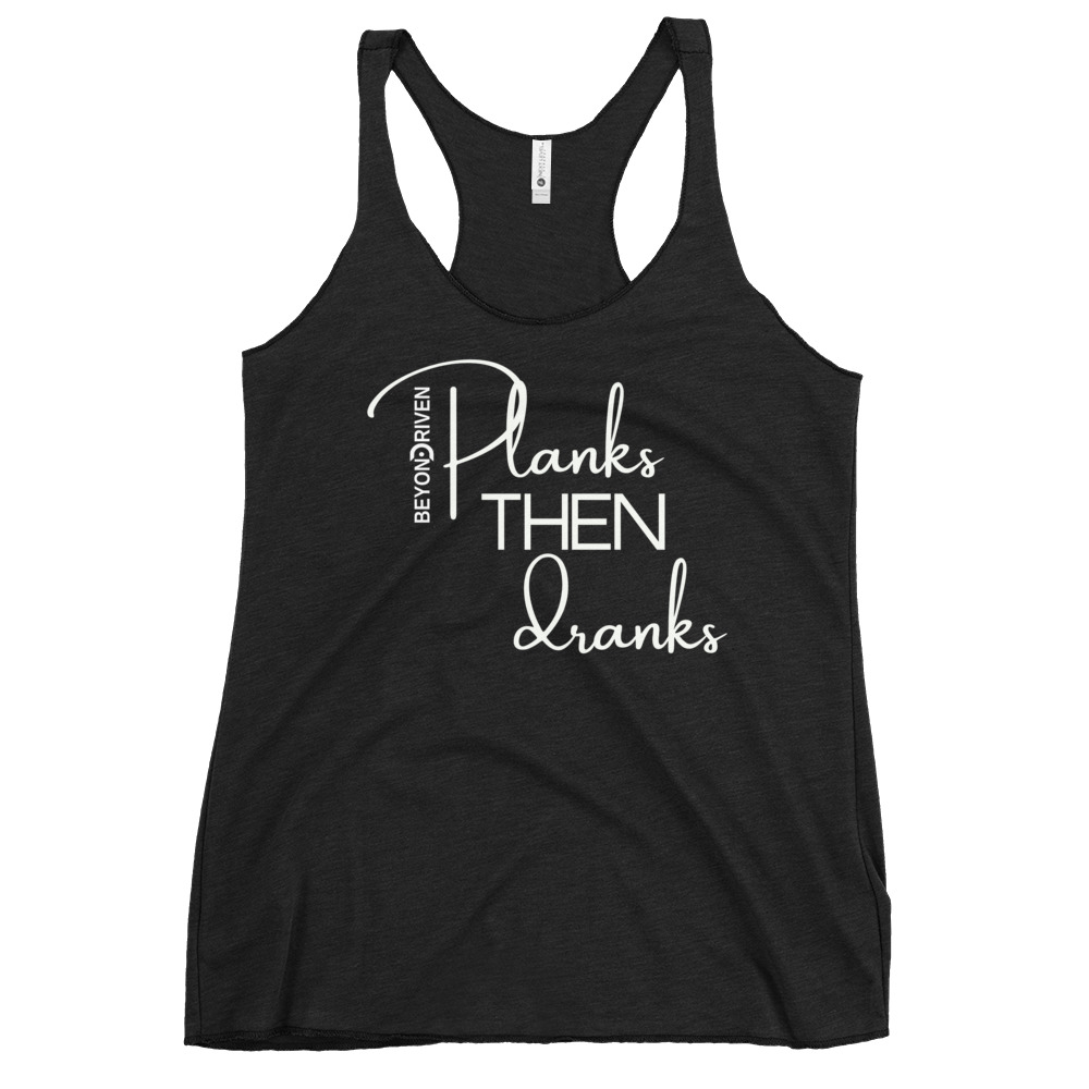 Planks Than Dranks Women's Funny Racerback Tank - Image 2