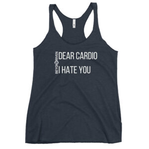 Dear Cardio Women's Funny Racerback Tank