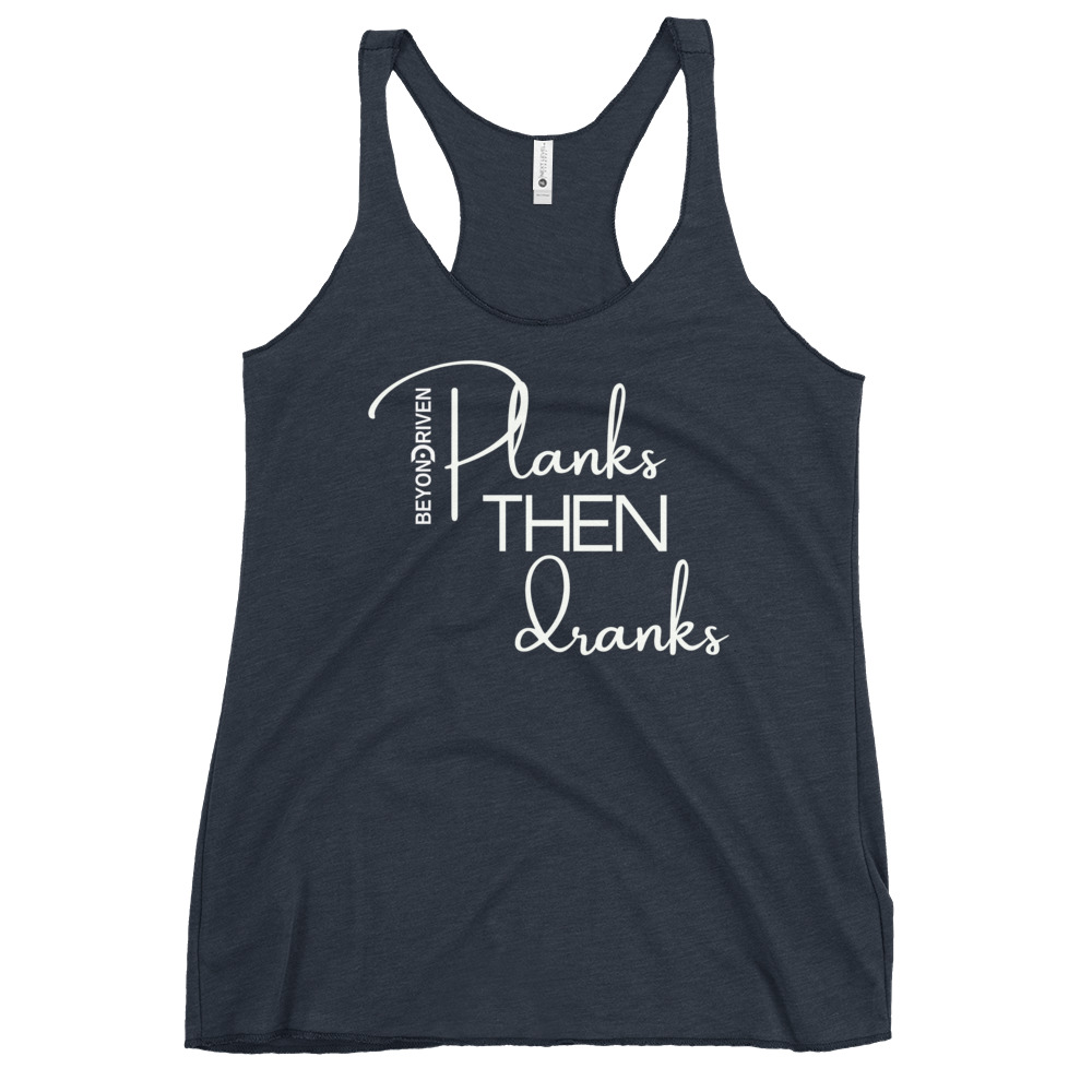Planks Than Dranks Women's Funny Racerback Tank - Image 4