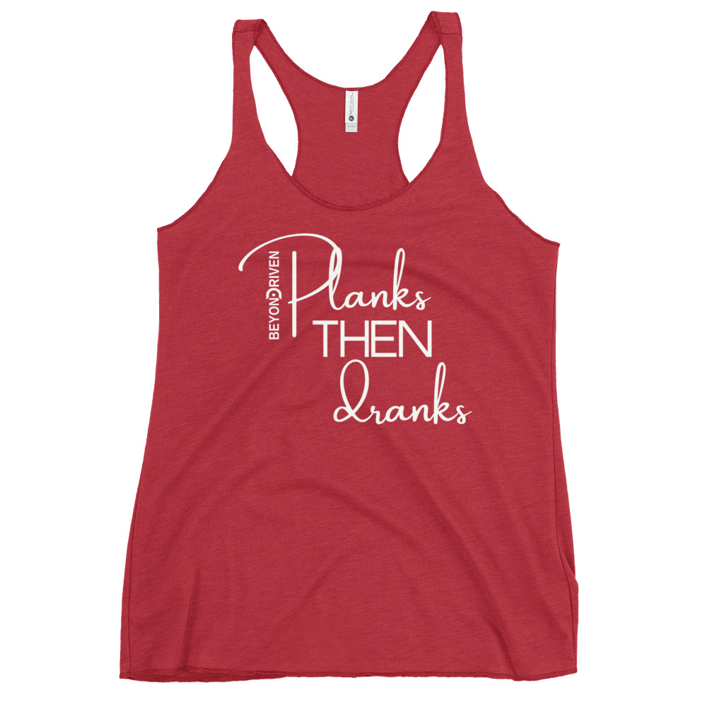 Planks Than Dranks Women's Funny Racerback Tank - Image 7