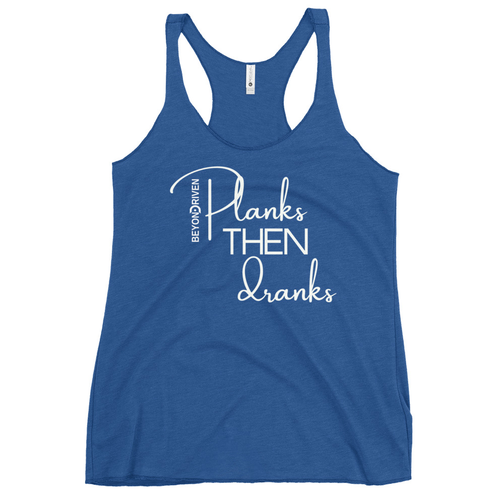 Planks Than Dranks Women's Funny Racerback Tank - Image 9