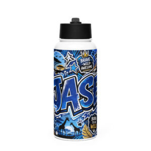 JASE CUSTOM Stainless steel water bottle with a straw lid