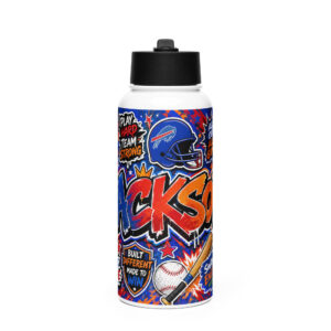 JACKSON CUSTOM Stainless steel water bottle with a straw lid