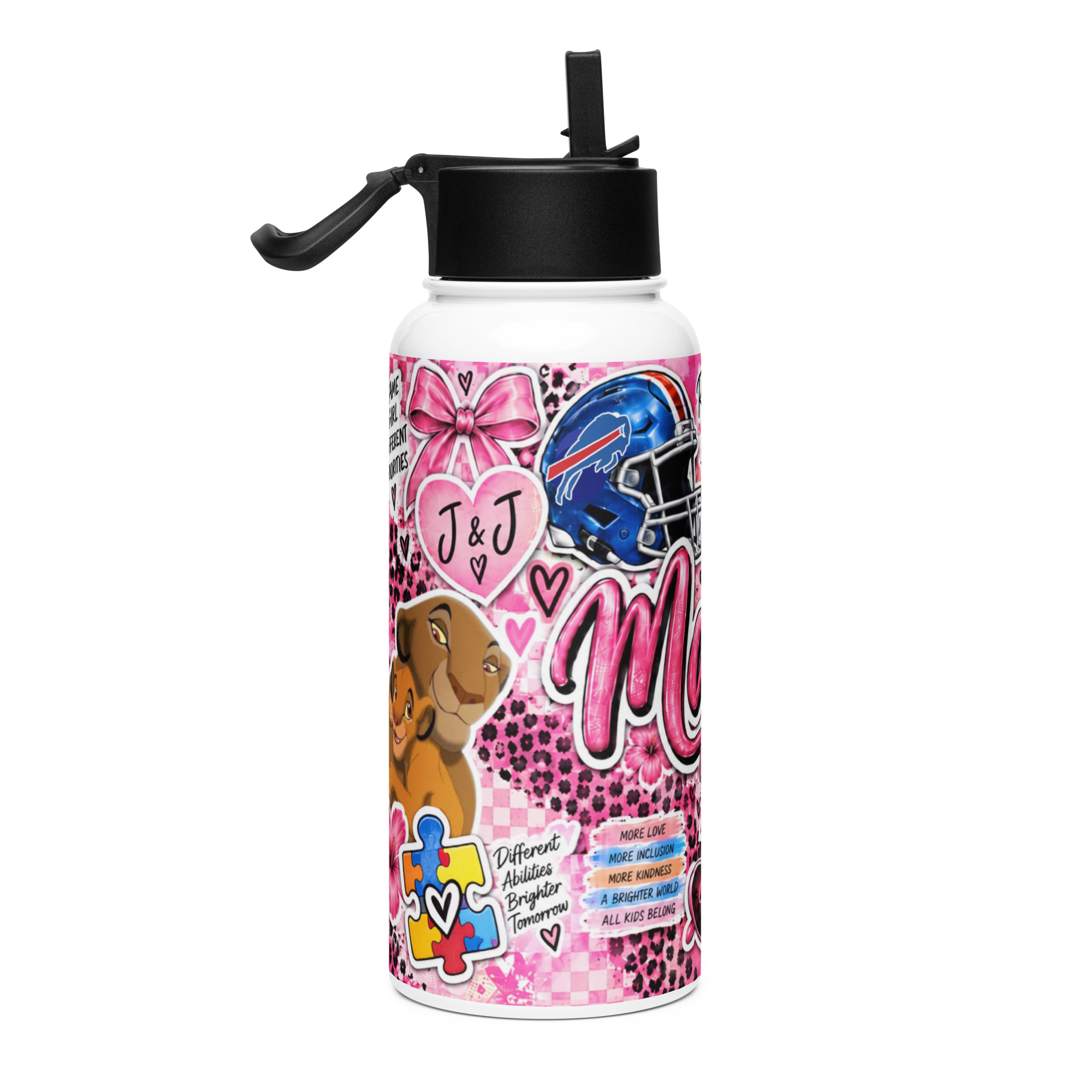ERIN Stainless steel water bottle with a straw lid - Image 4